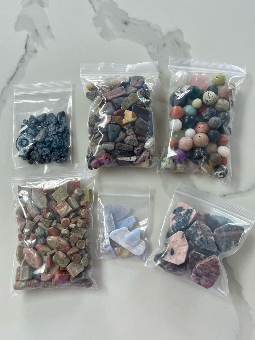 LOT of Natural Stones Beads for Jewelry Making (1lb 10oz)